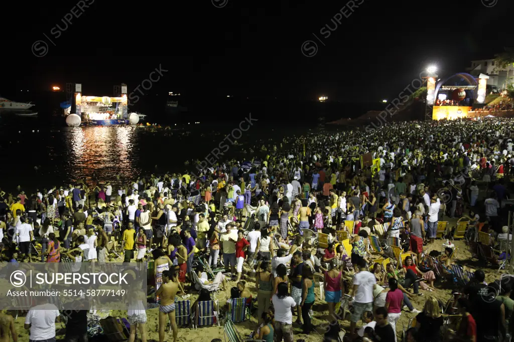 Party at Porto da Barra beach, Salvador, Bahia, Brazil.