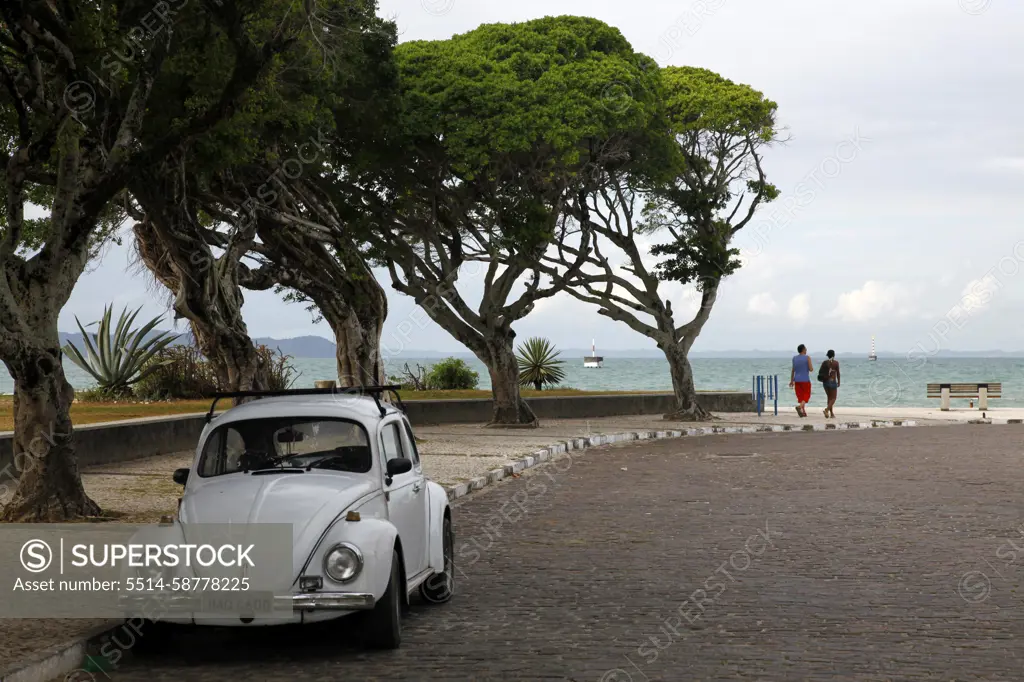 Street scene in Itaparica city, Itaparica Island near Salvador, Bahia, Brazil.