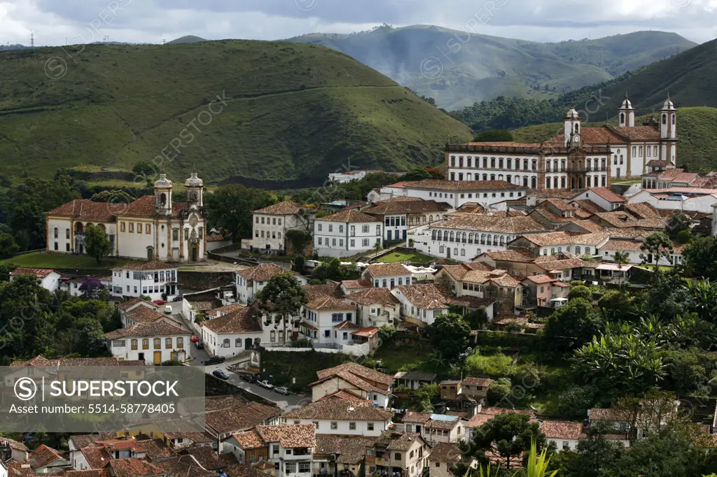 A view over the city of Ouro Preto, Brazil.