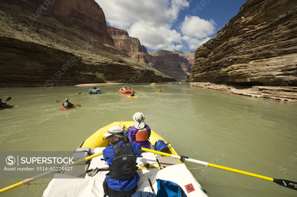 rafting down the Grand Canyon, Arizona