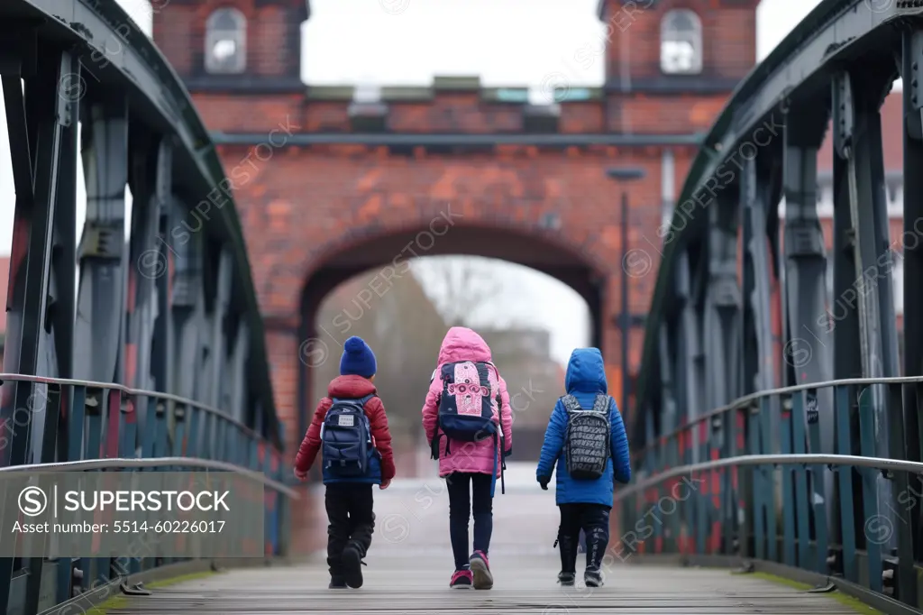 Boy with backpack for back to school