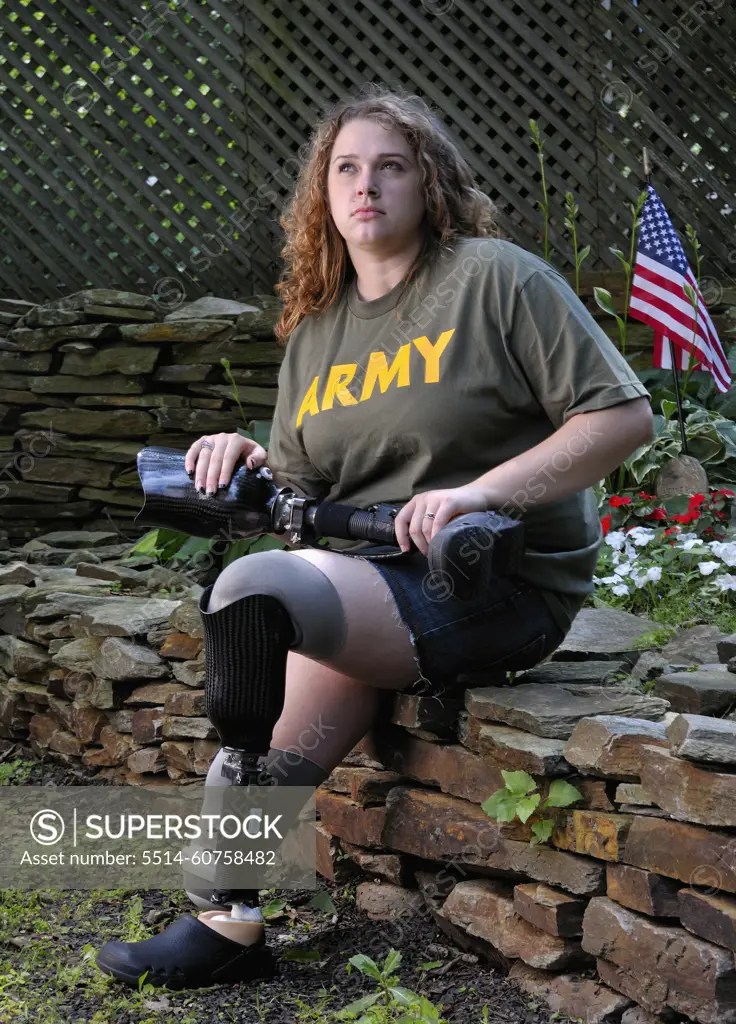 Wounded Veteran Portrait in Memorial Park