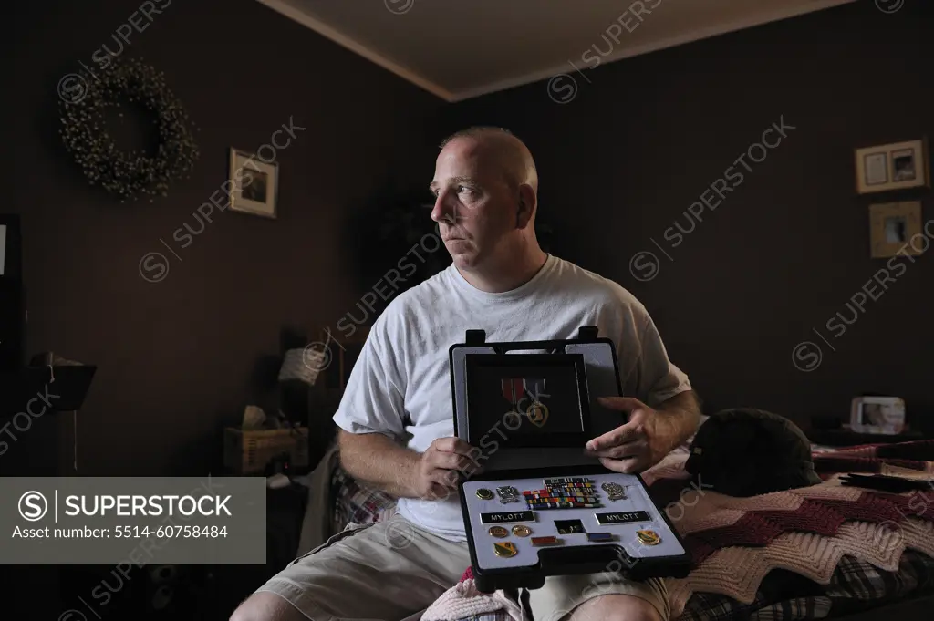 Wounded Veteran at Home from War