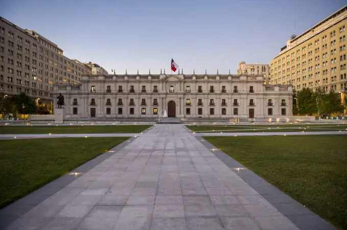 The presidential palace in Santiago de Chile