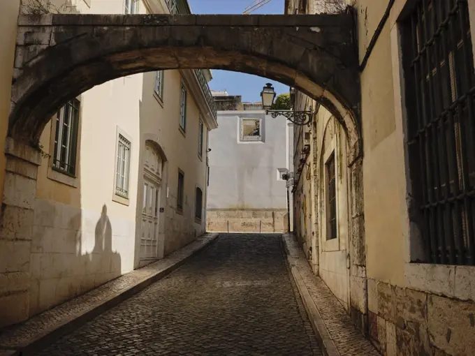 Narrow alley way in Portugal