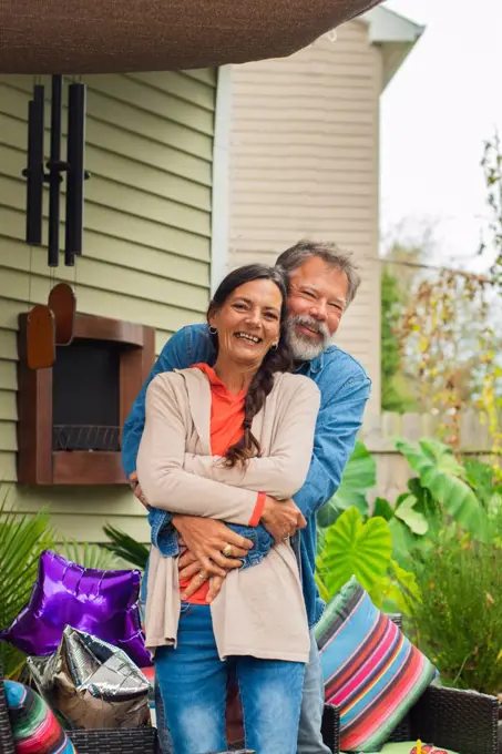 Morning portrait of happy couple