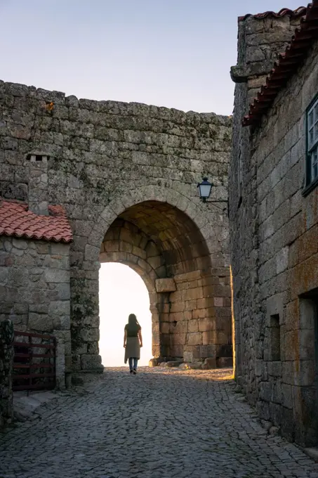 Sortelha historic village castle gate entrance, in Portugal