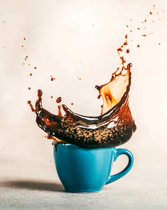 close up of coffee splash