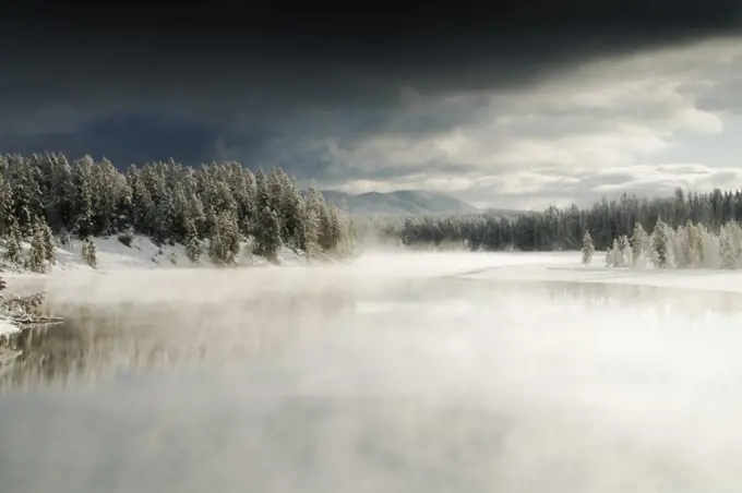 Yellowstone National Park first snow