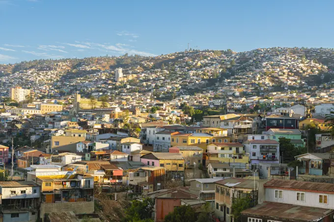 Residential buildings in Valparaiso, Chile