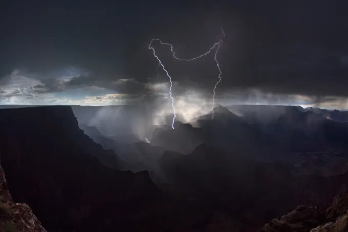 Dark Storm at Grand Canyon South Rim