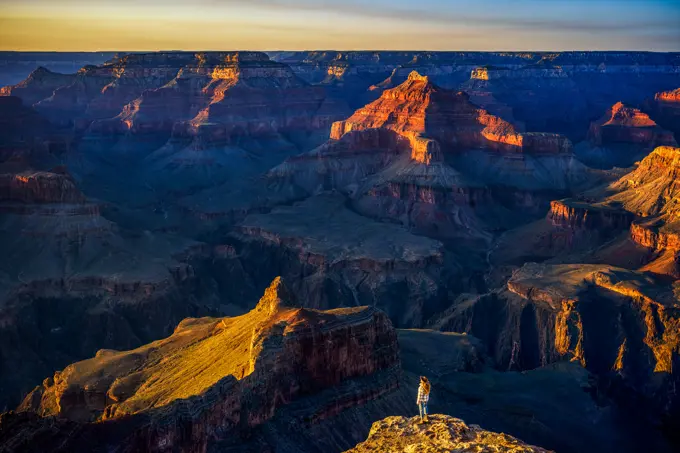 Woman Overlooking the Grand Canyon