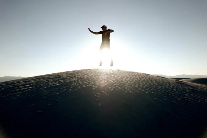 Silhouette in White Sands National Park, New Mexico