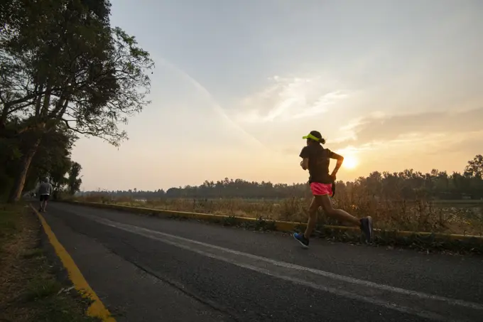 Running in Cuemanco, Mexico City, Mexico.