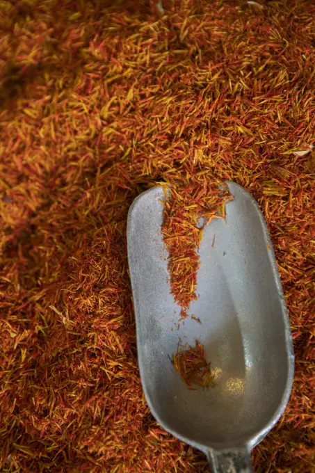 Saffron for sale at a souk in Old Dubai, United Arab Emirates