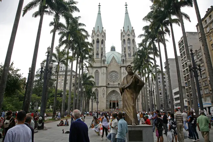 Catedral da Se, Sao Paulo, Brazil.