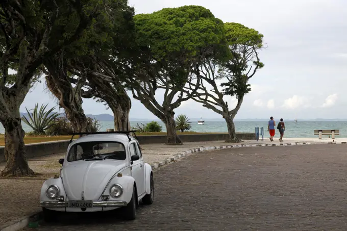 Street scene in Itaparica city, Itaparica Island near Salvador, Bahia, Brazil.