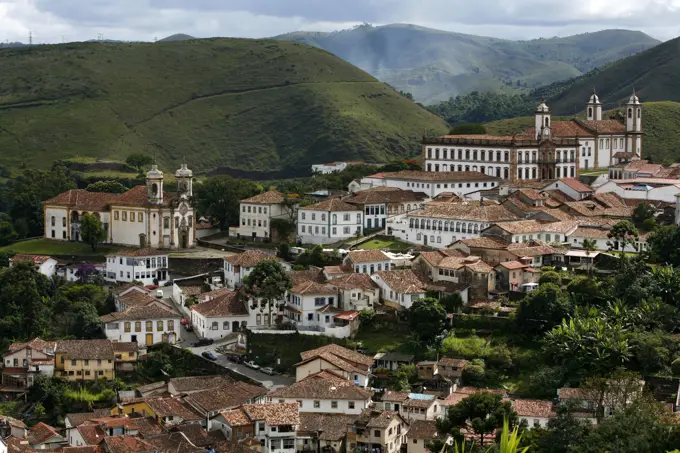 A view over the city of Ouro Preto, Brazil.