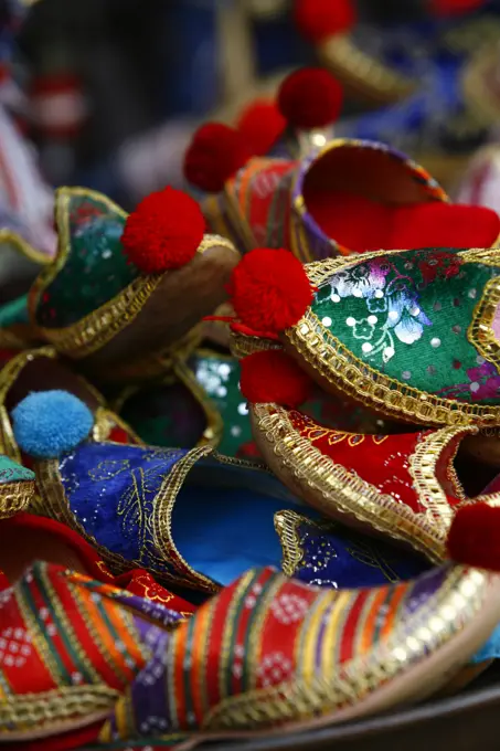 Turkish slippers at the Grand Bazaar, Istanbul, Turkey.