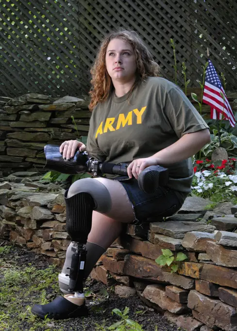 Wounded Veteran Portrait in Memorial Park