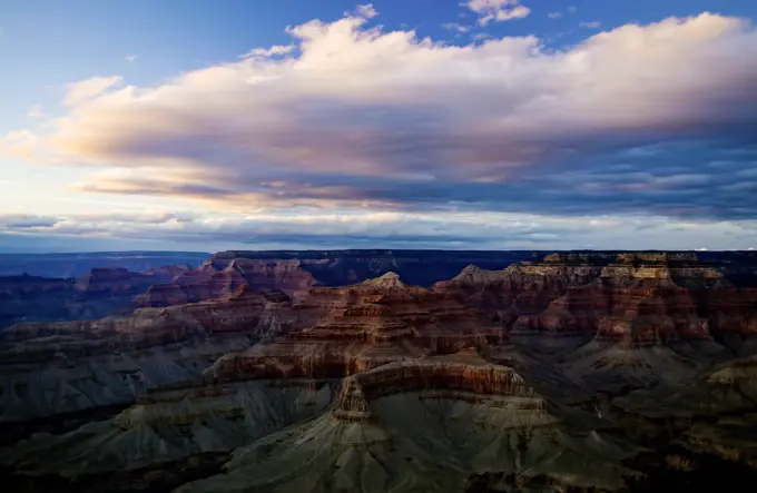 The Grand Canyon at sunset