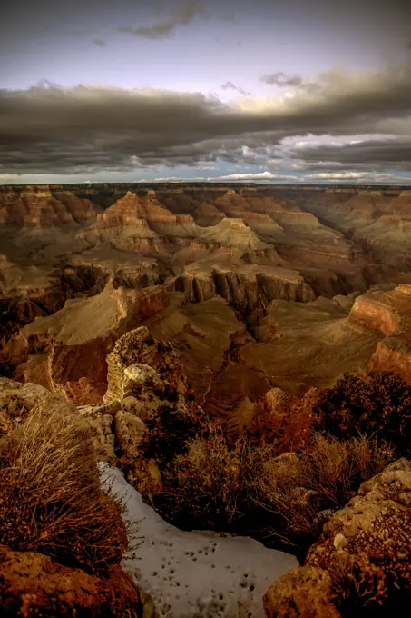 The Grand Canyon at sunset