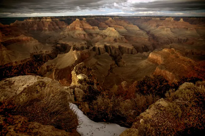 The Grand Canyon at sunset