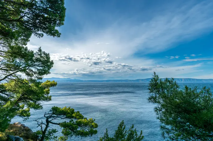 Makarska Riviera seafront on September, Croatia