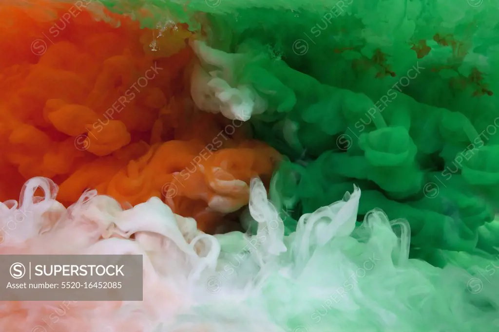 Paints dissolving in water