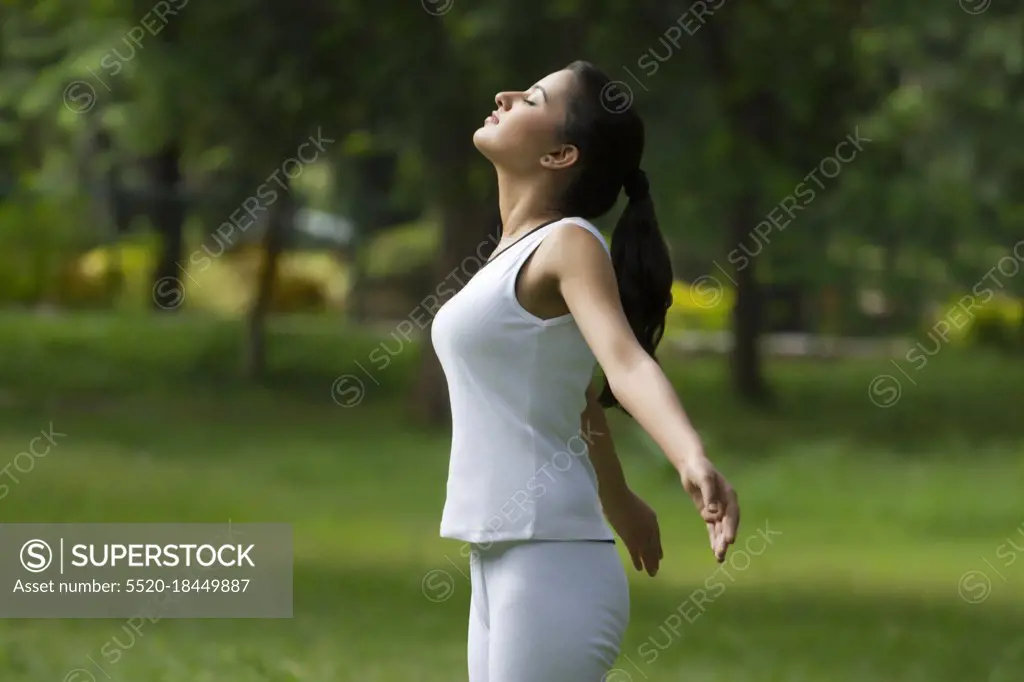 Young woman enjoying the outdoors