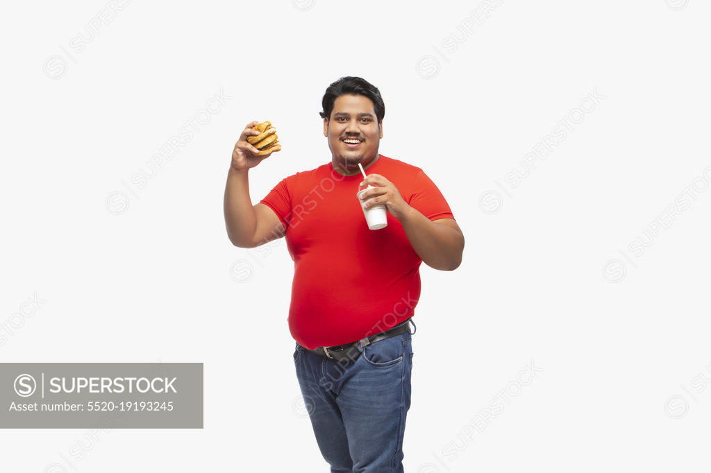 Fat Man Holding Image & Photo (Free Trial)