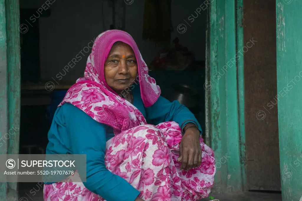 portrait of rural woman,  India