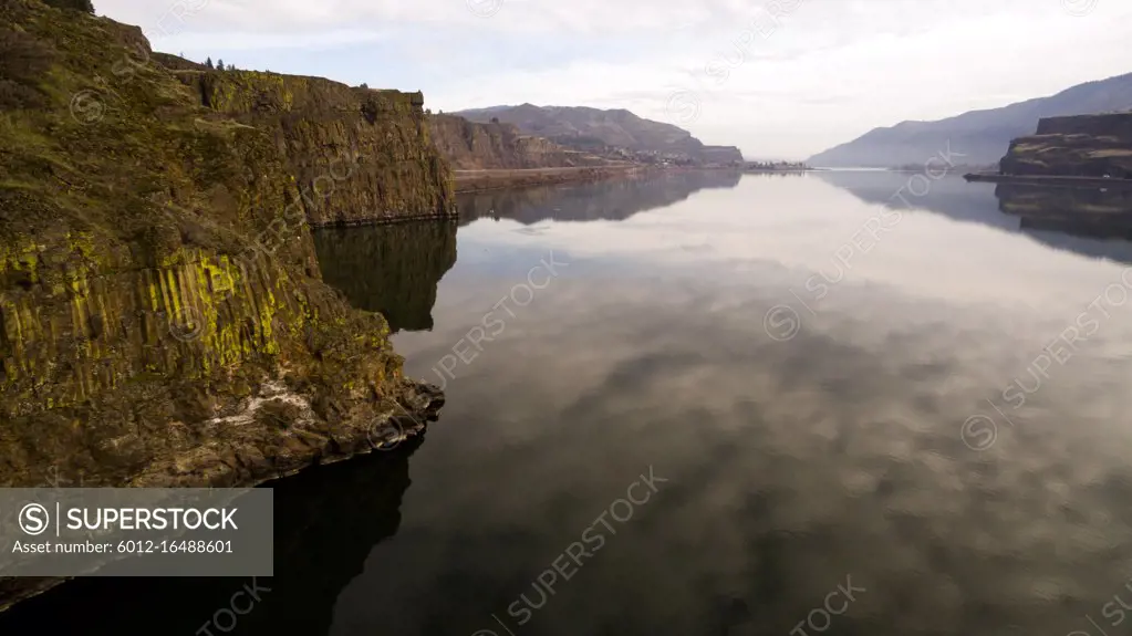 The sky is clearing at Horsethief Butte on the Columbia River