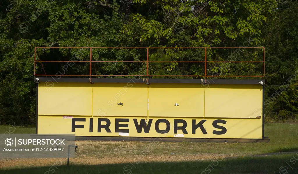 This building is the place where fireworks sold around the time of the July 4th holiday.