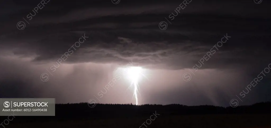 A storm passes thru quickly over Norris Canyon Road in Yellowstone