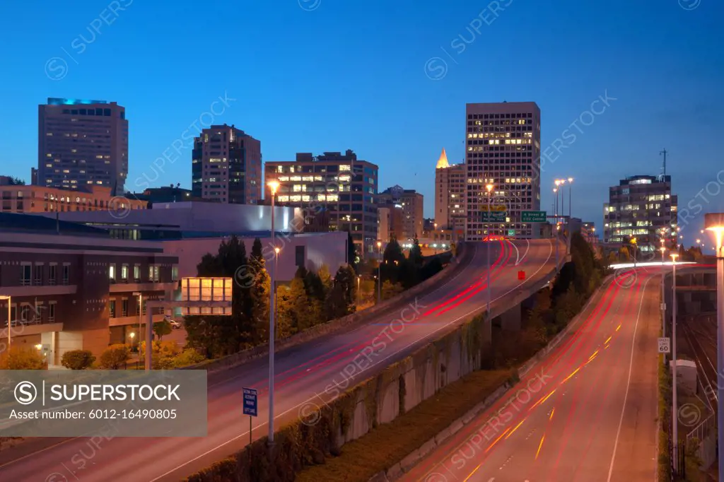 Heading on into Tacoma at Sunset