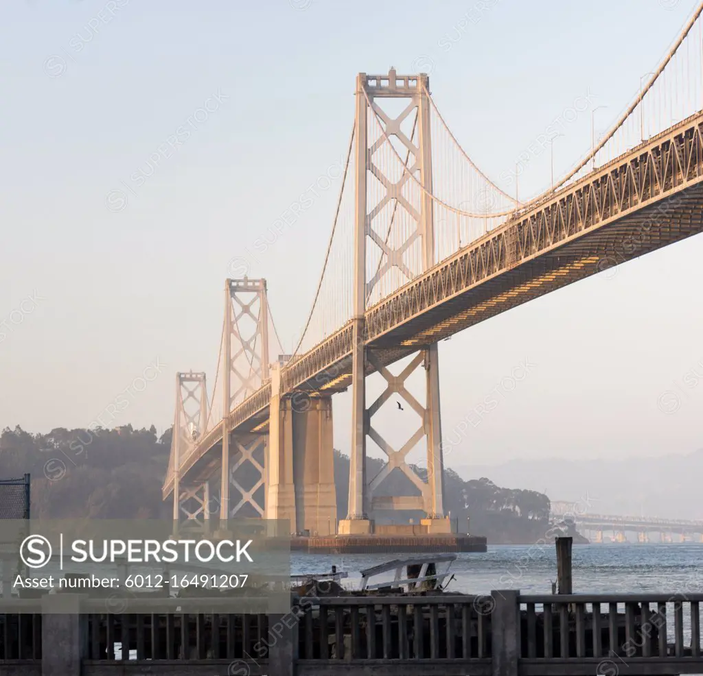 Light mist moves in just before dusk on the San Francisco Waterfront