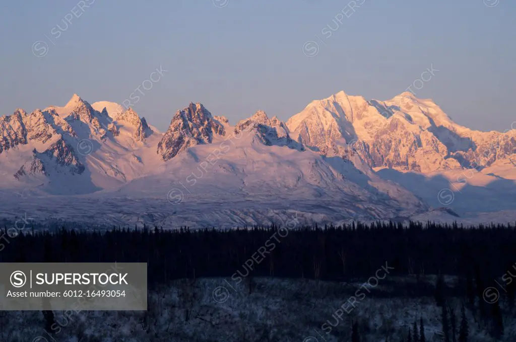 High alpine peaks in the land of the midnight sun