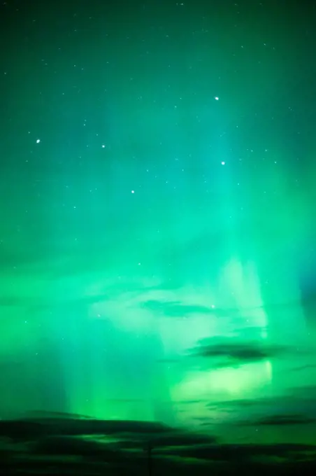 The Northern Lights appear in Wrangell St. Elias National Park