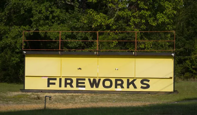 This building is the place where fireworks sold around the time of the July 4th holiday.