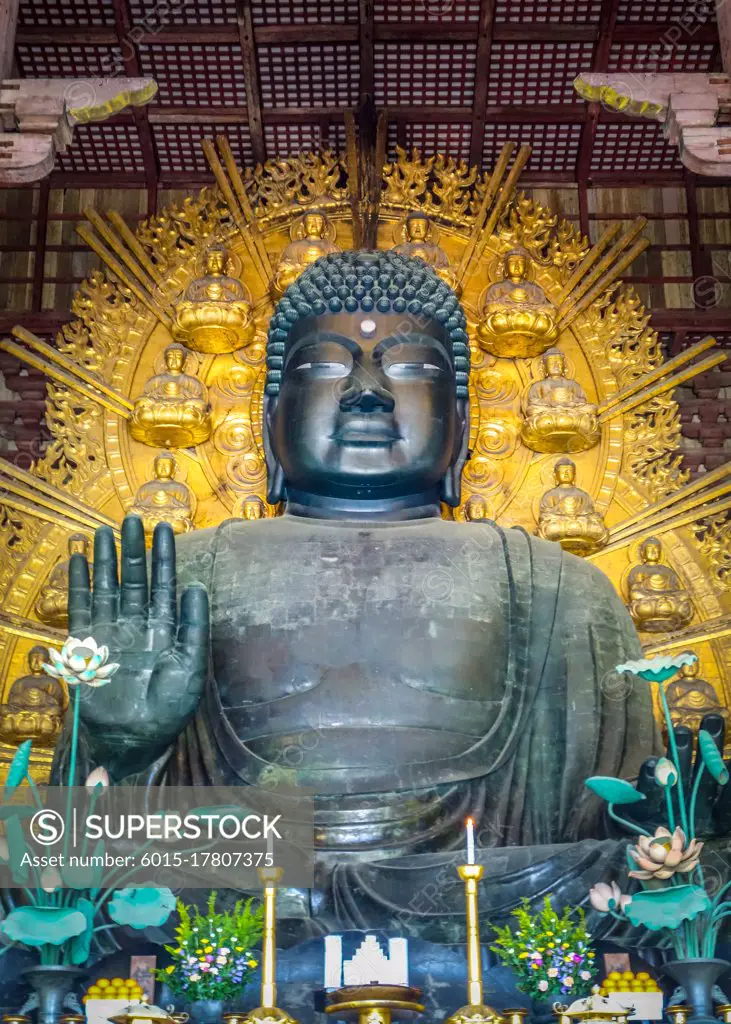 Vairocana great buddha in Daibutsu-den Todai-ji temple, Nara, Japan