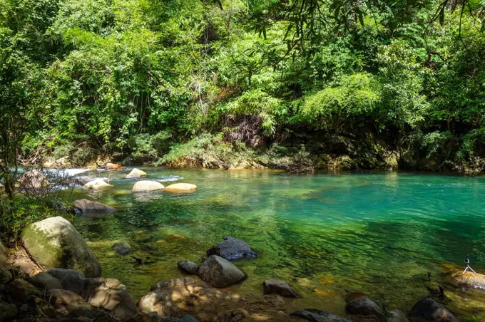 River in jungle rainforest, Khao Sok National Park, Thailand