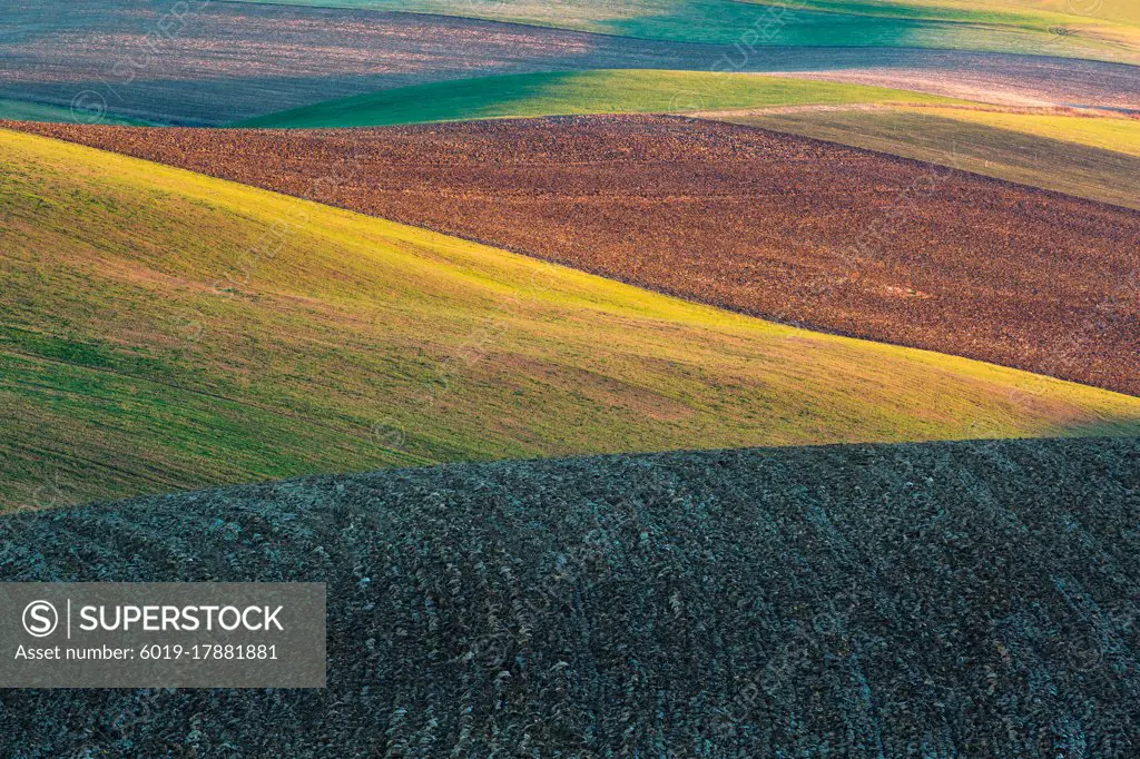 Rural landscape of Turiec region in northern Slovakia.