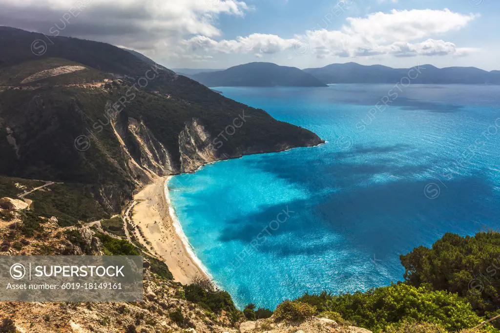 Myrtos beach, Kefalonia, Greece - One of the most popular beaches in Greece