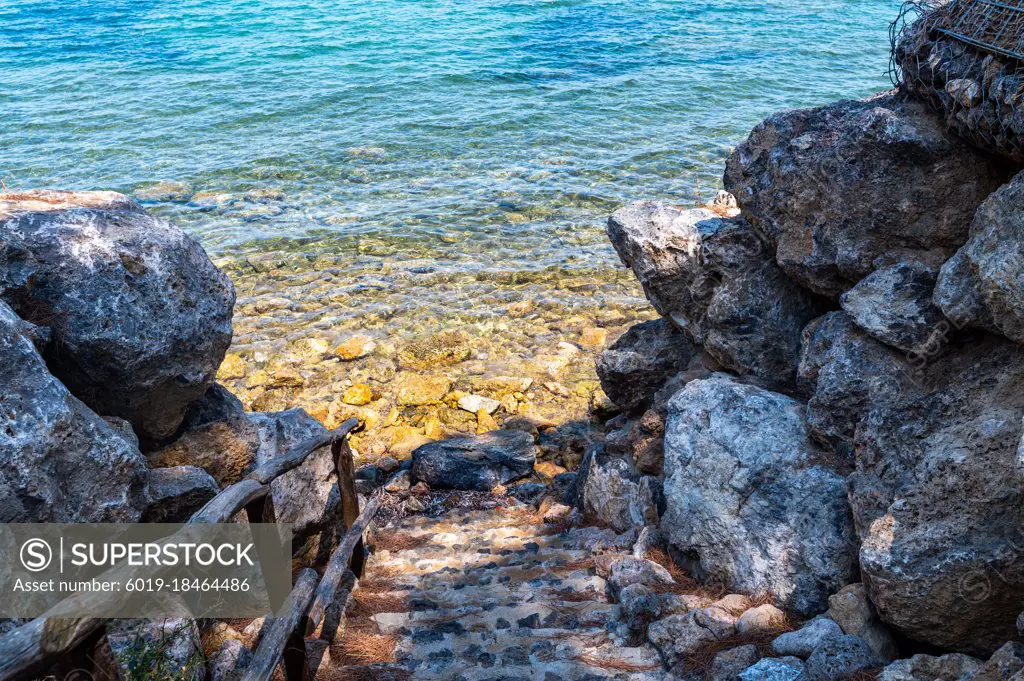 view of the cliff in Porto Santo Stefano