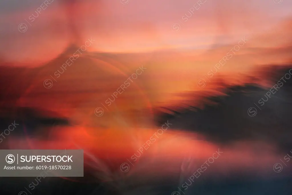 warm and cozy sunset over a lake during summer