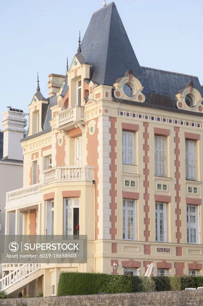 The "Villa des Flots", Belle Epoque villa on Trouville beach, Normandy