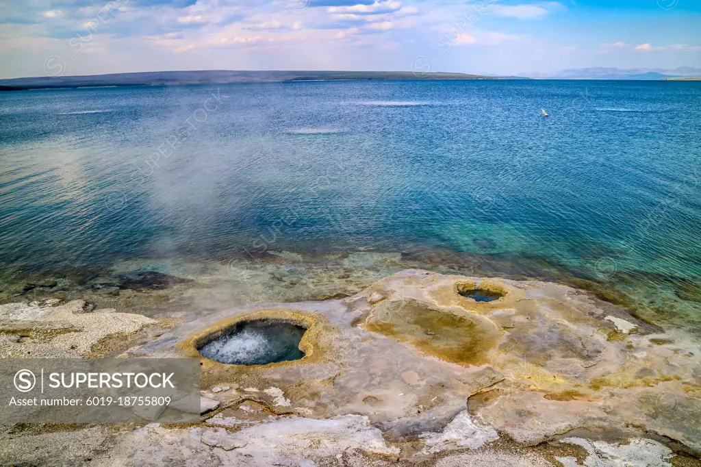 The Mammoth Hot Springs Area in Yellowstone National Park, Wyoming