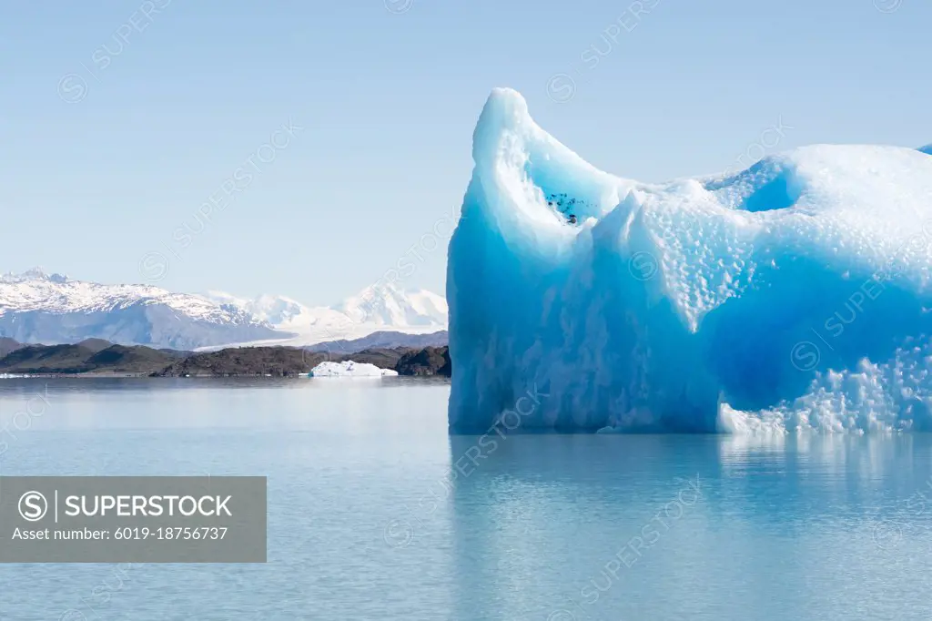 Iceberg floating in the Patagonia river