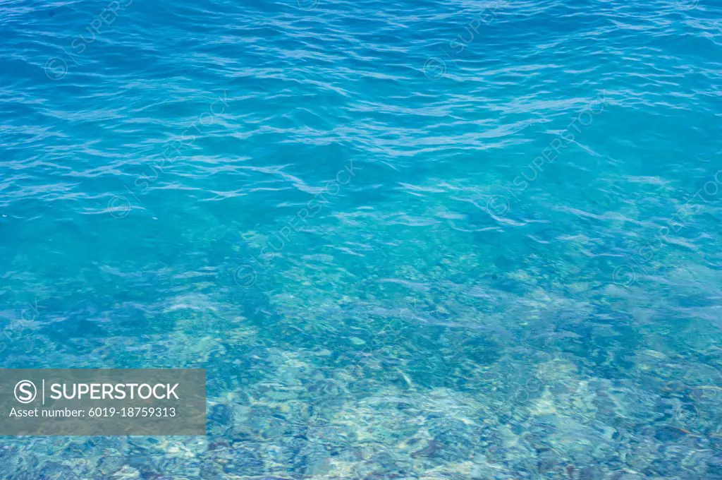 Beautiful pattern of blue water. Blue water waves. Texture. Back